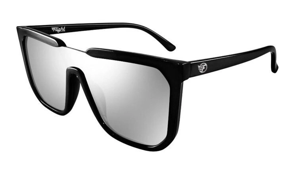 Flight Eyewear Fly-Hi Sunglasses - Black Frames / Mirror Lens 4 Flight Eyewear Fly-Hi Sunglasses - Black Frames / Mirror Lens - Image 2