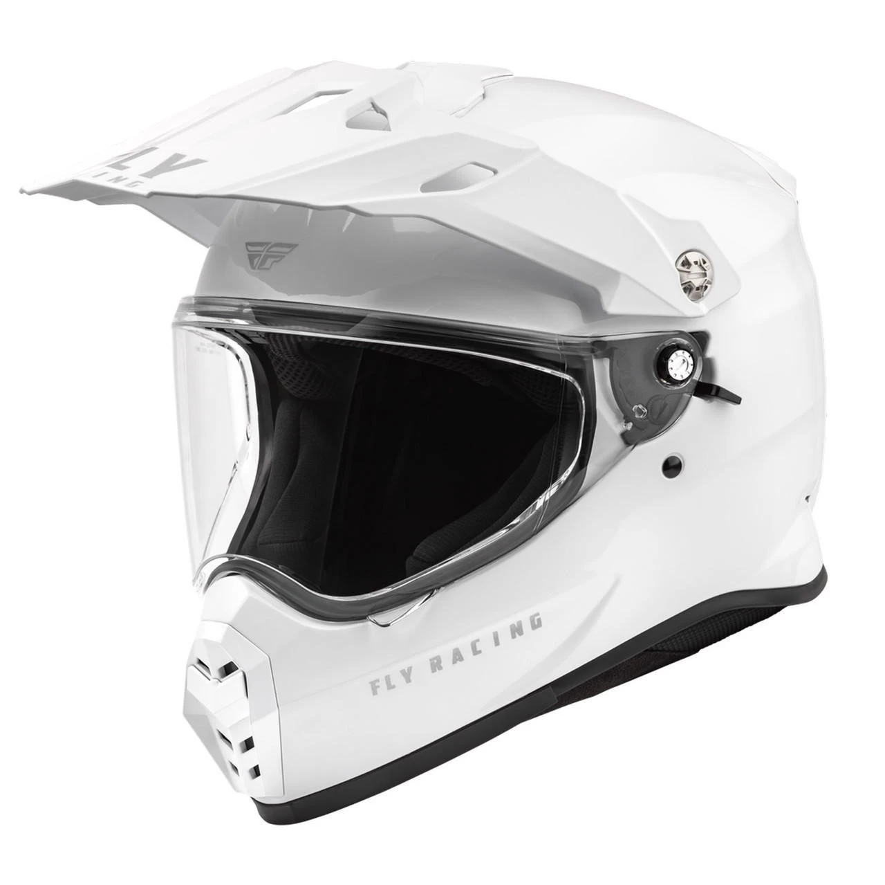 Fly Racing - Trekker Solid Helmet - White 3 Fly Racing - Trekker Solid Helmet - White