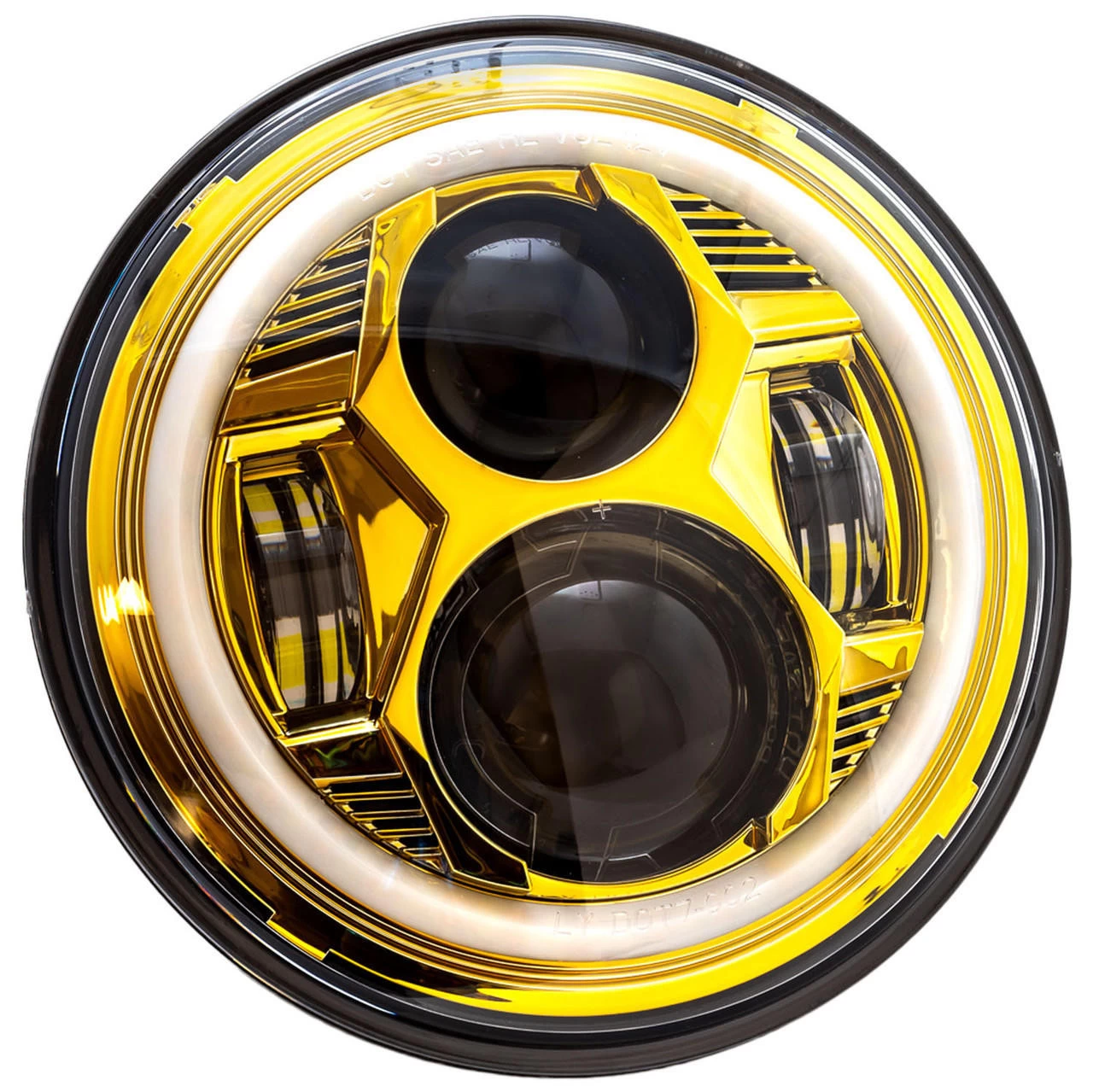 Lectric Lighting Co. - Gold 7" Color Collection Wide-Array LED Headlight W/ Full-HALO 3 Lectric Lighting Co. - Gold 7" Color Collection Wide-Array LED Headlight W/ Full-HALO