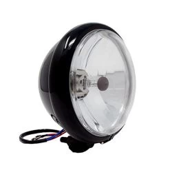 Motorcycle Supply Co. 5.75" Clear Lens Black Headlight