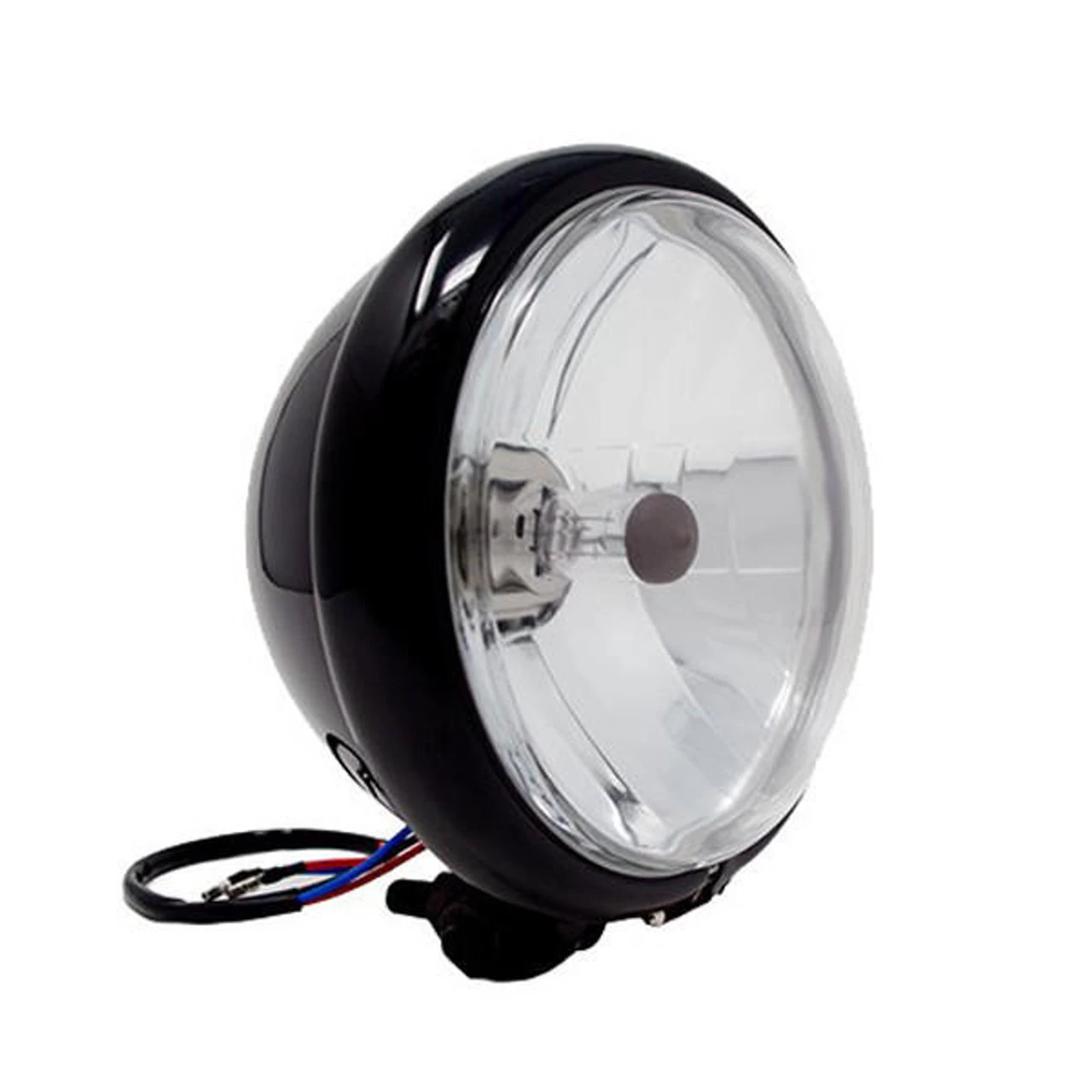 Motorcycle Supply Co. 5.75" Clear Lens Black Headlight 3 Motorcycle Supply Co. 5.75" Clear Lens Black Headlight