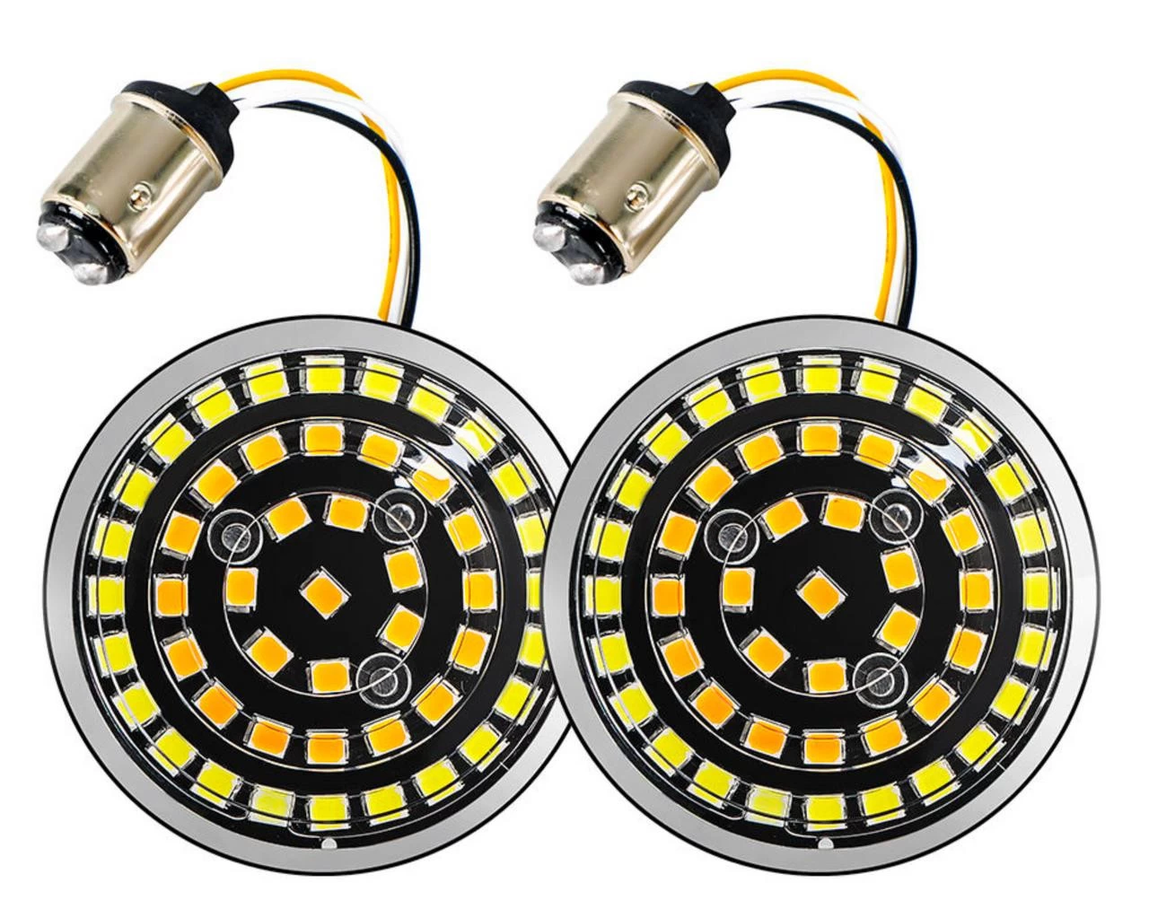 Motorcycle Supply Co. - Harley LED Turn Signal Insert - 1157 (Dual Filament) - White/ Yellow 3 Motorcycle Supply Co. - Harley LED Turn Signal Insert - 1157 (Dual Filament) - White/ Yellow