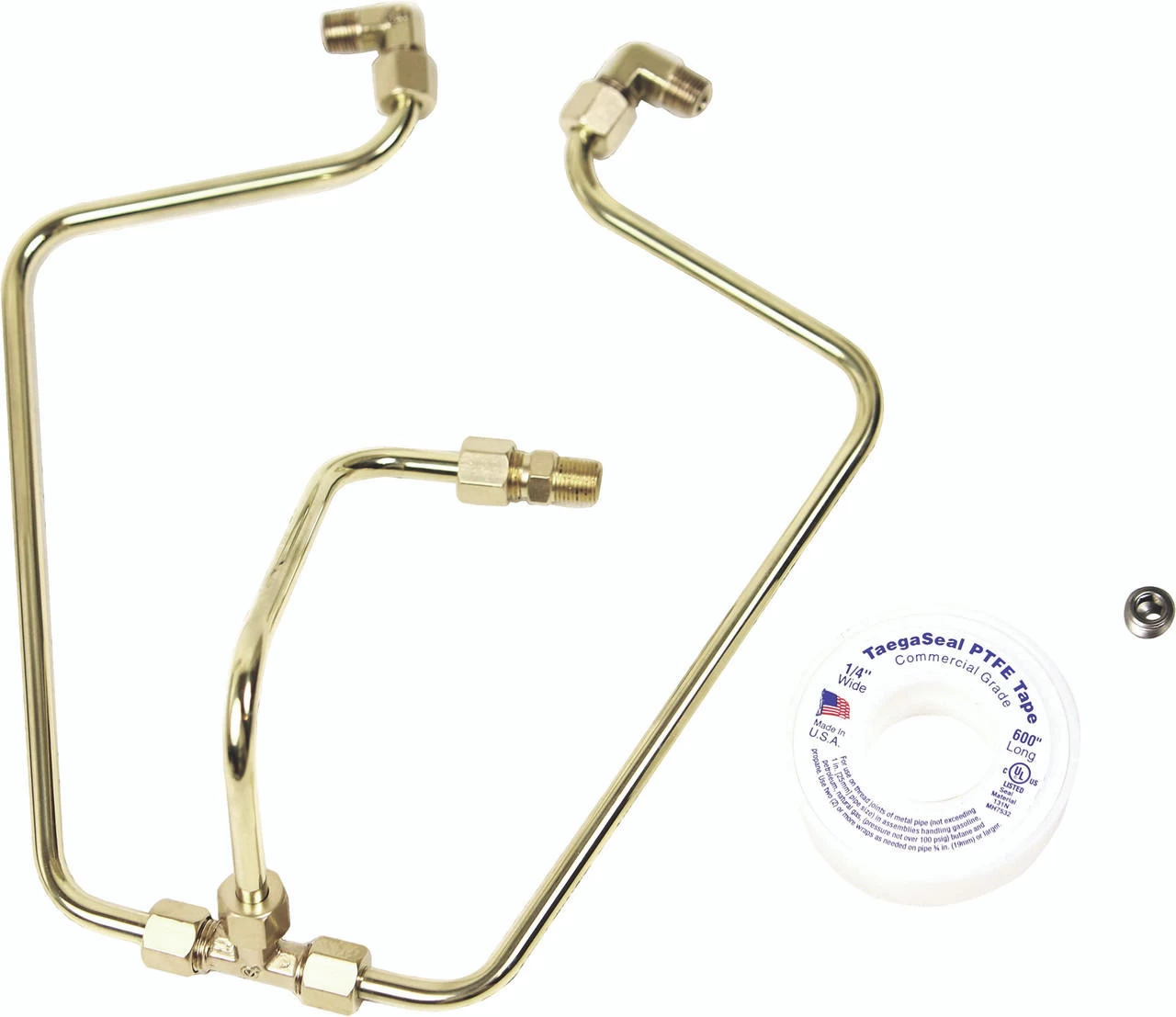Old-STF Cycle - Brass Rocker Box Split Oil Line Fits '66-'84 Shovelheads 3 Old-STF Cycle - Brass Rocker Box Split Oil Line Fits '66-'84 Shovelheads