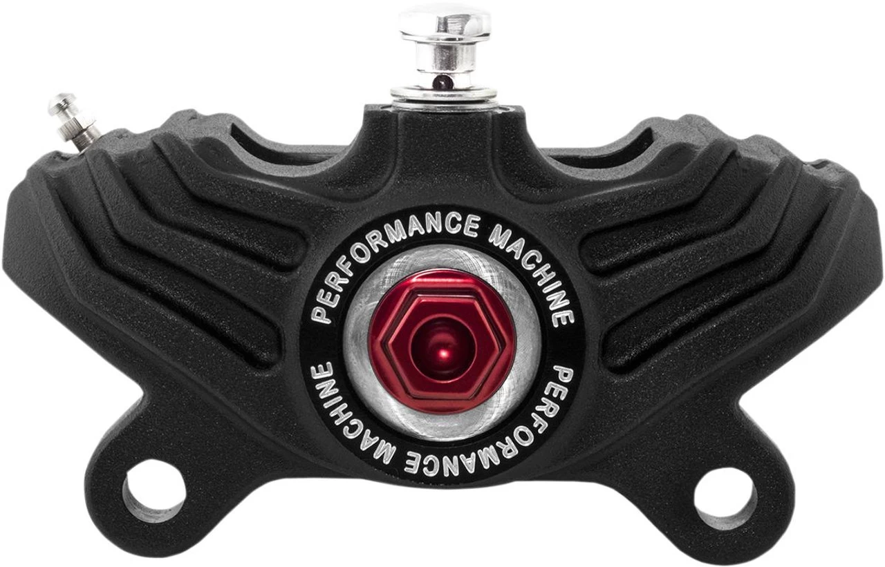 Performance Machine - 4 Piston "Vintage" Rear Caliper (125 X 4R) - Black Ops™ 3 Performance Machine - 4 Piston "Vintage" Rear Caliper (125 X 4R) - Black Ops™