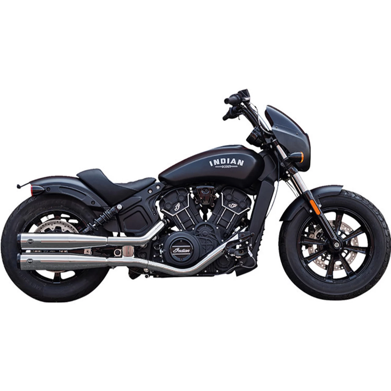 S&S Cycle - 49-State Grand National Slip-On Mufflers Fits '19-'23 Indian Scout Models - Chrome 8 S&S Cycle - 49-State Grand National Slip-On Mufflers Fits '19-'23 Indian Scout Models - Chrome - Image 6