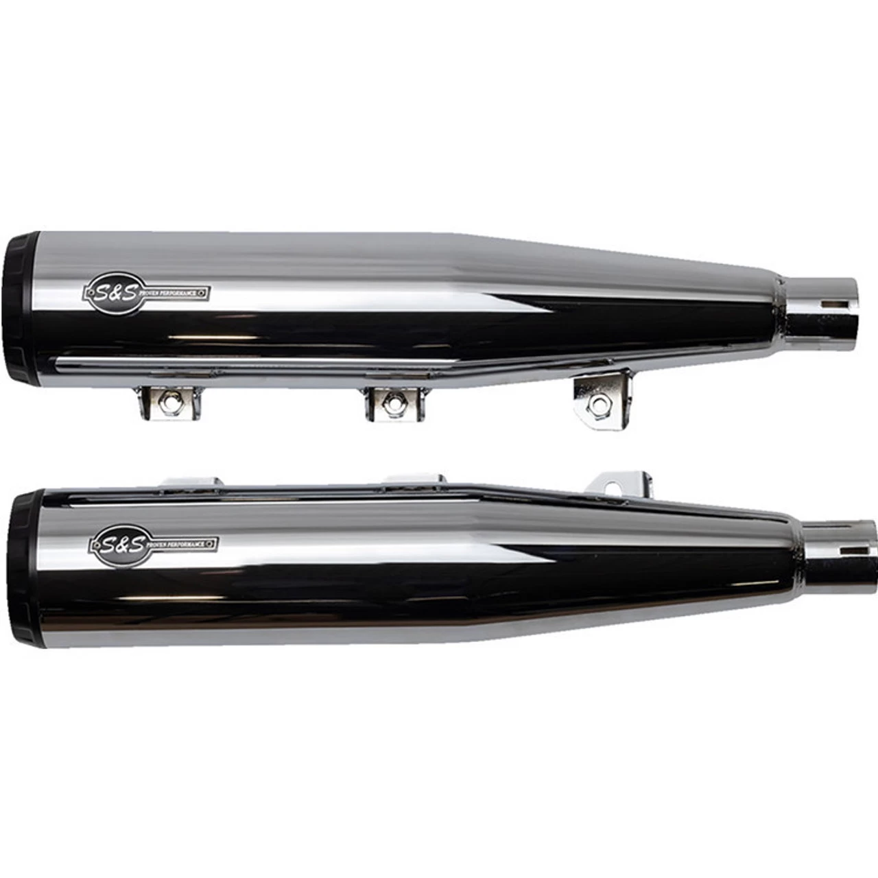 S&S Cycle - 49-State Grand National Slip-On Mufflers Fits '19-'23 Indian Scout Models - Chrome 3 S&S Cycle - 49-State Grand National Slip-On Mufflers Fits '19-'23 Indian Scout Models - Chrome
