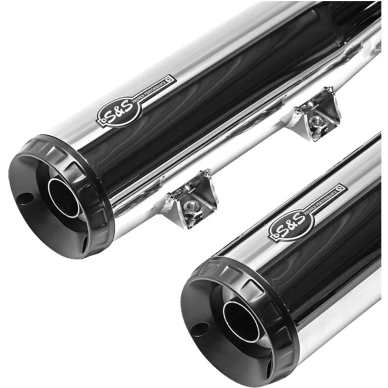 S&S Cycle - 49-State Grand National Slip-On Mufflers Fits '19-'23 Indian Scout Models - Chrome 4 S&S Cycle - 49-State Grand National Slip-On Mufflers Fits '19-'23 Indian Scout Models - Chrome - Image 2