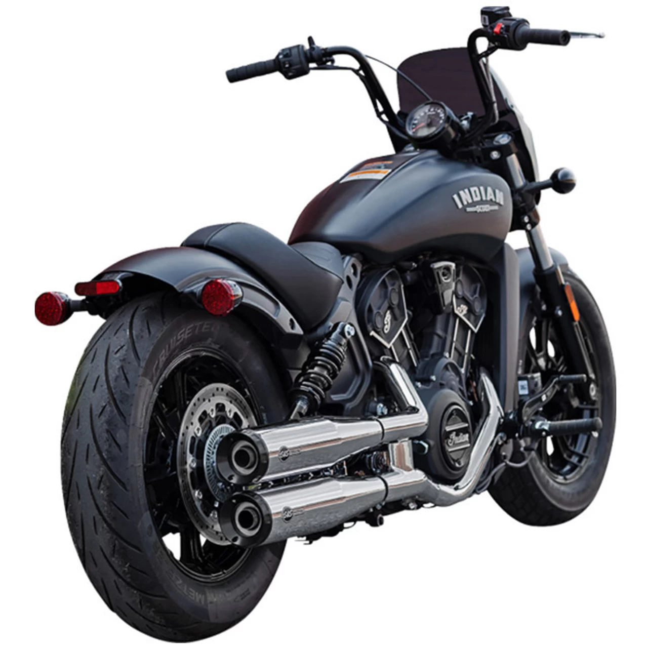 S&S Cycle - 49-State Grand National Slip-On Mufflers Fits '19-'23 Indian Scout Models - Chrome 7 S&S Cycle - 49-State Grand National Slip-On Mufflers Fits '19-'23 Indian Scout Models - Chrome - Image 5