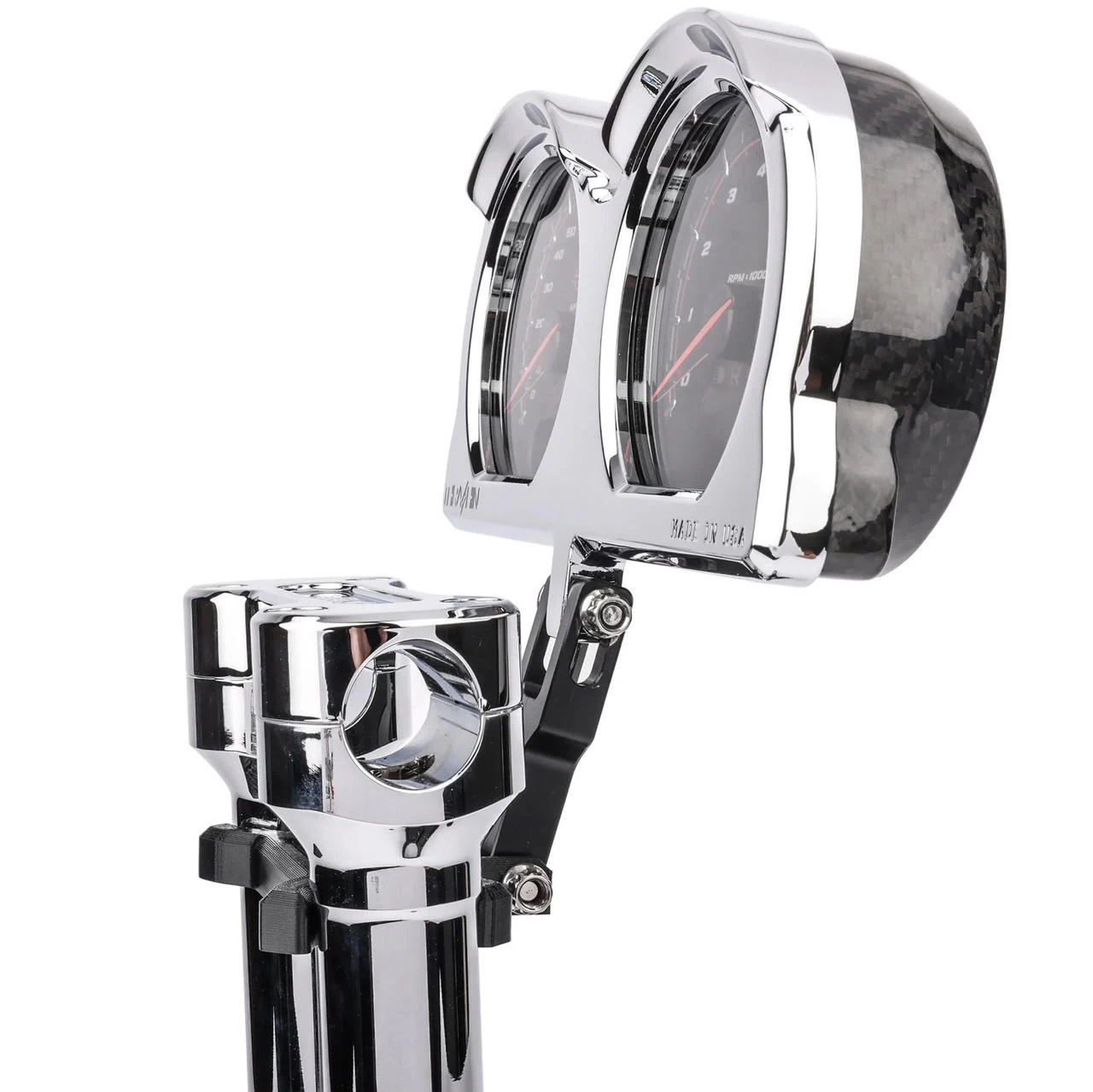 Thrashin Supply - Black Holeshot Riser Gauge Relocation Bracket 4 Thrashin Supply - Black Holeshot Riser Gauge Relocation Bracket - Image 2