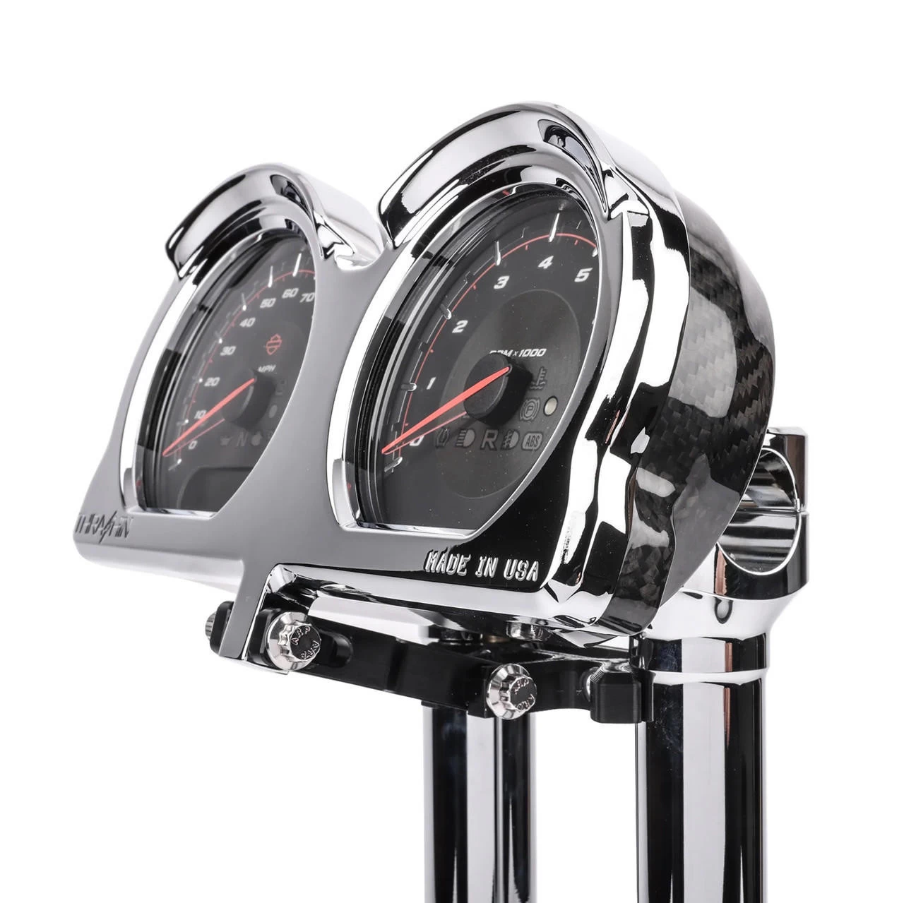 Thrashin Supply - Black Holeshot Riser Gauge Relocation Bracket 5 Thrashin Supply - Black Holeshot Riser Gauge Relocation Bracket - Image 3