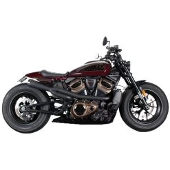 Two Brothers Racing - 2-Into-1 Black Comp-S Exhaust System W/ Carbon Fiber End Cap Fits '21 Sportster S Models