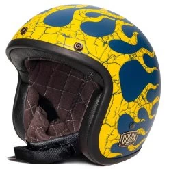 Urban Helmets - Urban Tracer Flame Blue Yellow Vintage Helmet