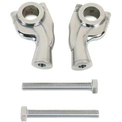V-Twin - Stainless Steel 1" Pullback Riser Set