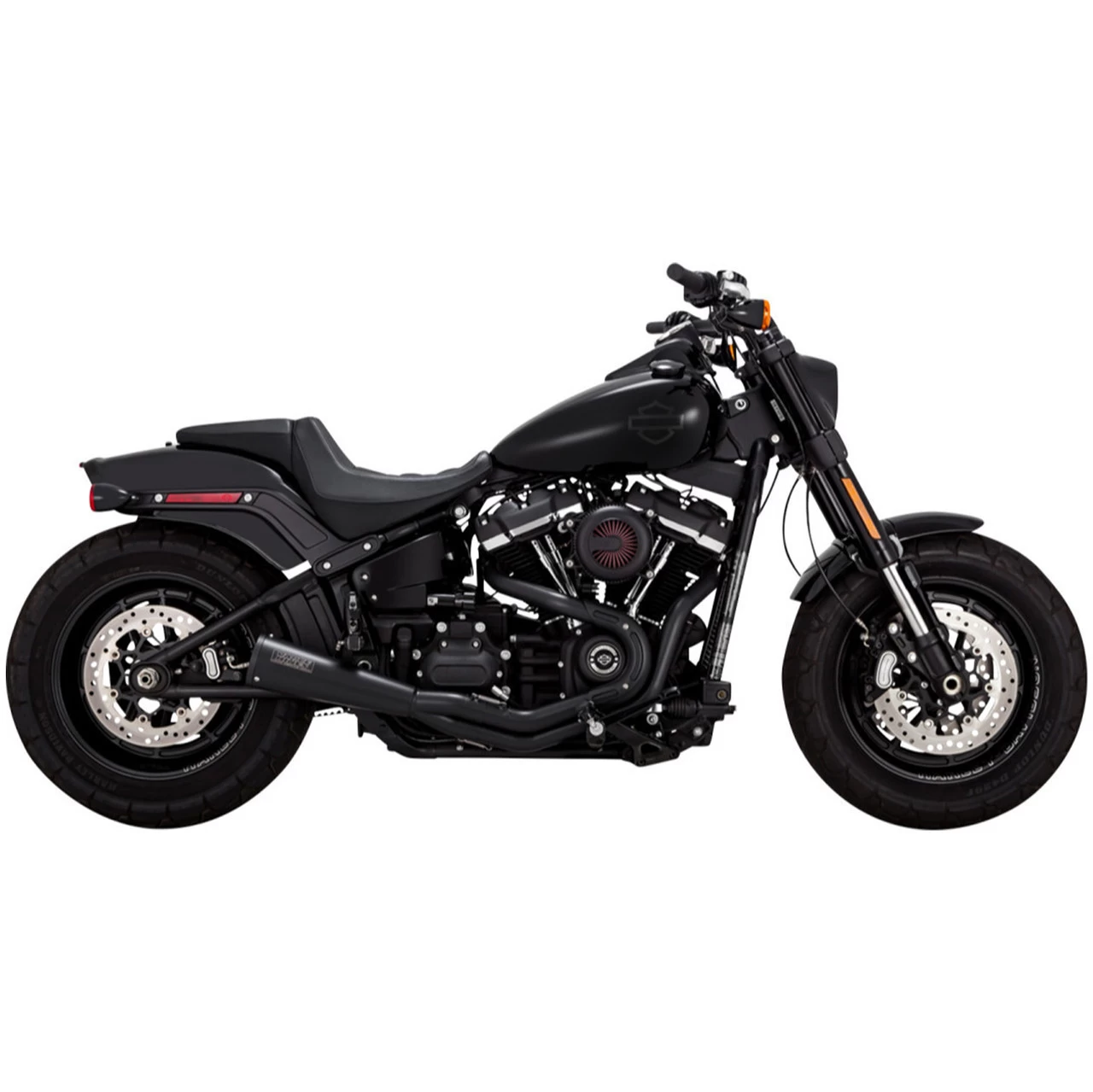 Vance And Hines - Black 2-Into-1 Upsweep Exhaust System Fits '18 & Up M8 Softail Models 4 Vance And Hines - Black 2-Into-1 Upsweep Exhaust System Fits '18 & Up M8 Softail Models - Image 2
