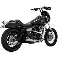 Vance And Hines - Brushed Stainless Steel 2-Into-1 Upsweep Exhaust System Fits '91-'17 Dyna Models