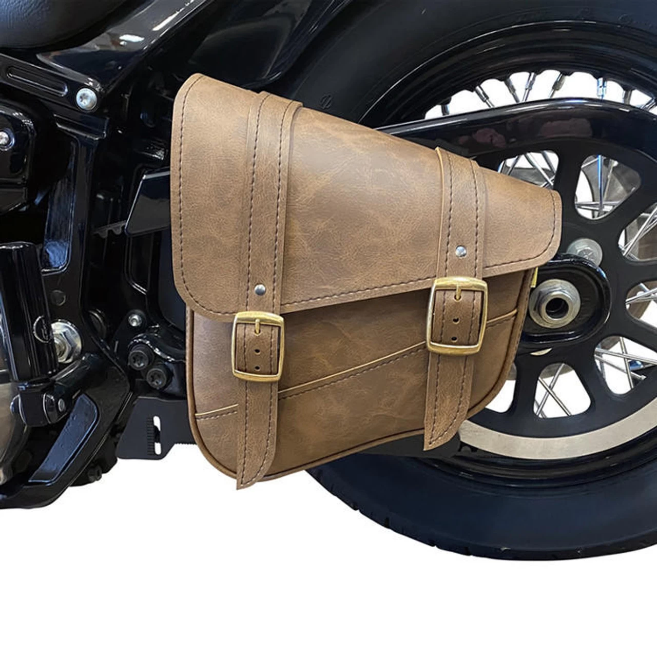 Willie And Max - Triangulated Brass Monkey Swingarm Bag - Brown 5 Willie And Max - Triangulated Brass Monkey Swingarm Bag - Brown - Image 3