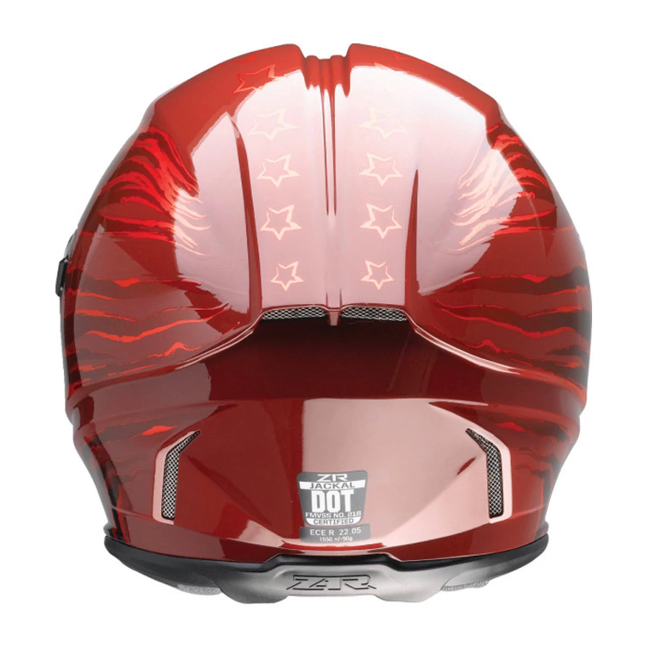 Z1R - Jackal Patriot Full-Face Helmet - Red 7 Z1R - Jackal Patriot Full-Face Helmet - Red - Image 5