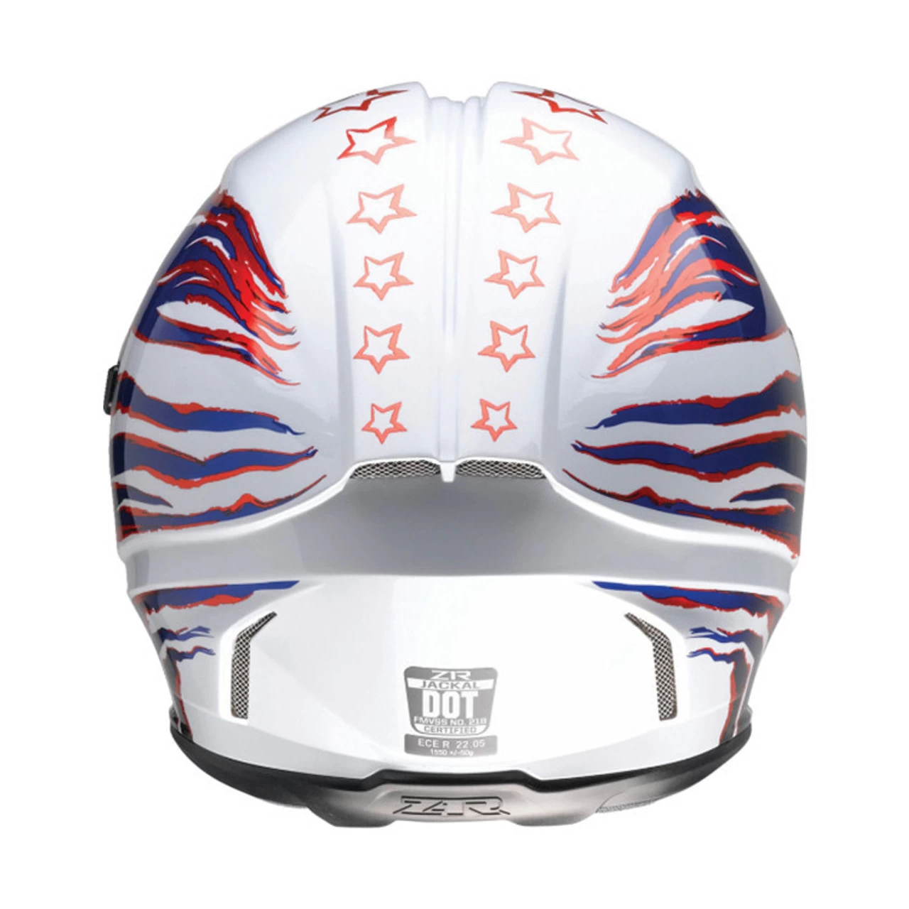 Z1R - Jackal Patriot Full-Face Helmet - Red/White/Blue 5 Z1R - Jackal Patriot Full-Face Helmet - Red/White/Blue - Image 3